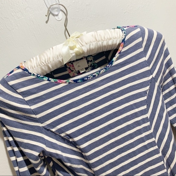 POSTMARK ANTHROPOLOGIE Striped Floral Tunic PEPLUM - Picture 6 of 10